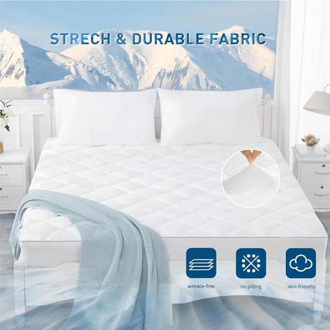 Sunflower Full Chill Soft Cooling Mattress Pad, Full Size, Waterproof, Deep - Image 4