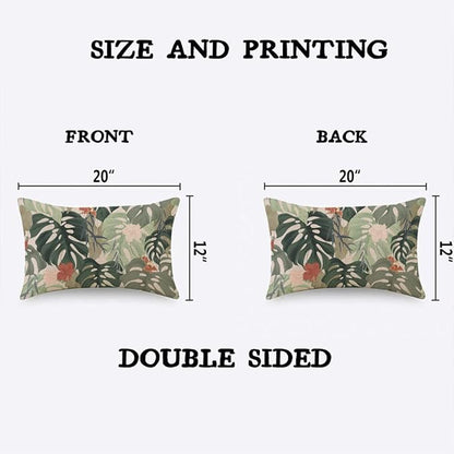 TKS MITLAN Hibiscus Flowers Pillow Covers 12 x 20 Inch Tropical Plants - Image 2