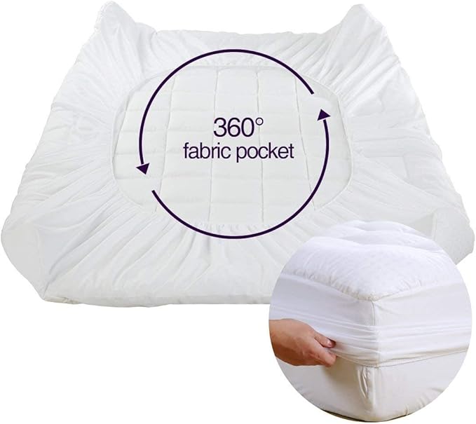 EASELAND Twin Size Mattress Pad Pillow Top Mattress Cover Quilted Fitted - Image 5