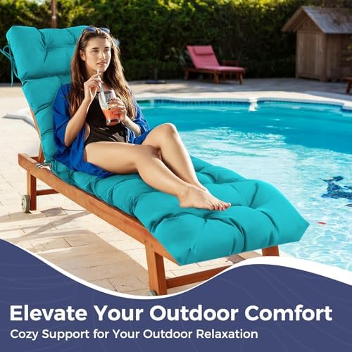 outdoor chaise lounge cushions, waterproof lounge chair cushions on a desk or shelf
