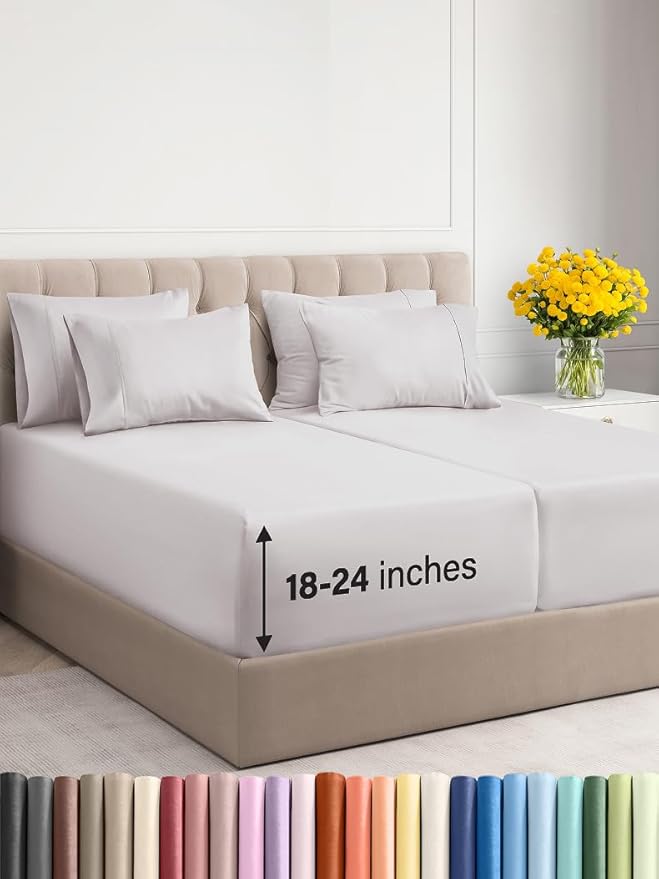 Extra Deep Split King Sheet Set by CGKUnlimited
