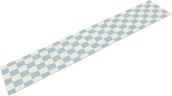 Checkered Table Runner, Retro 70s Blue Buffalo Check Table Runners - Image 8