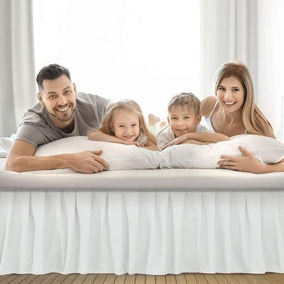 Ruffle Bed Skirt with Split Corners, Microfiber Dust Ruffled - Image 6