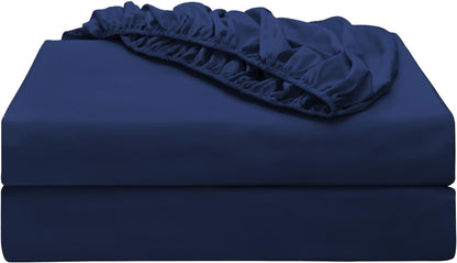 pure cotton twin xl fitted sheet, 600 thread, main product view
