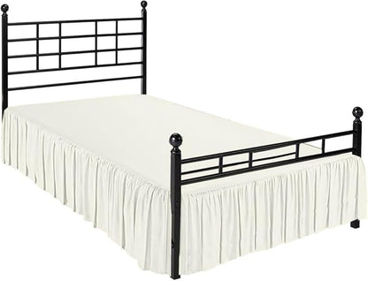 Ruffle Bed Skirt with Split Corners, Microfiber Dust Ruffled by Non-StickyCotton