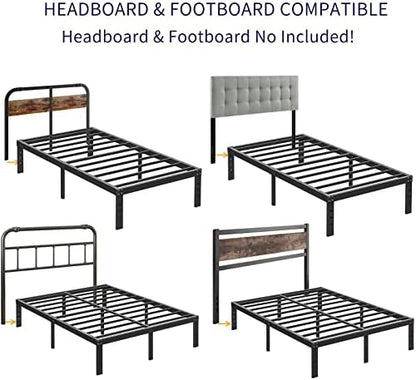 14 inch metal cal king bed frame with, package contents