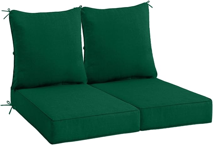 Sundale Outdoor Olefin Deep Seat Cushion Set of 2, Patio Chair Cushion and by SundaleOutdoor