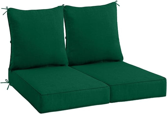 Sundale Outdoor Olefin Deep Seat Cushion Set of 2, Patio Chair Cushion and by SundaleOutdoor