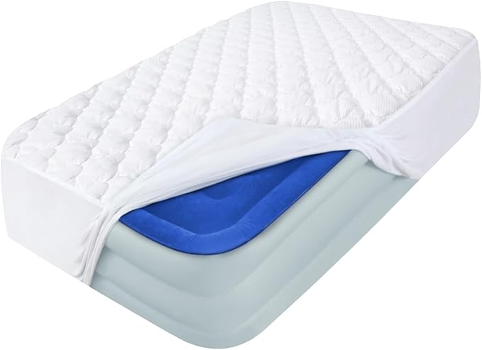 Twin Air Mattress Pad Sheets Cover, Air Mattress Topper Protector Plush Quilted by Moonsea