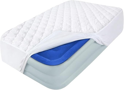 Twin Air Mattress Pad Sheets Cover, Air Mattress Topper Protector Plush Quilted by Moonsea