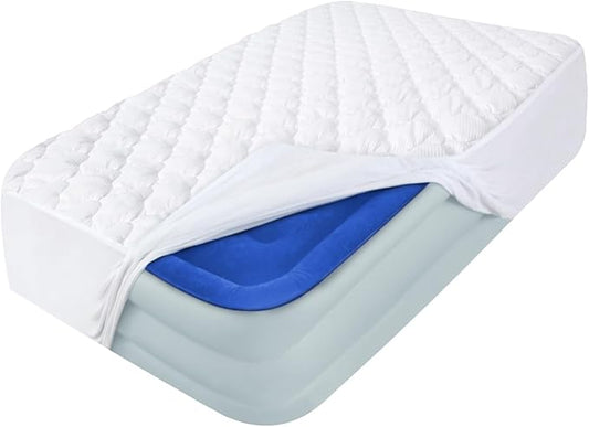 Twin Air Mattress Pad Sheets Cover, Air Mattress Topper Protector Plush Quilted by Moonsea