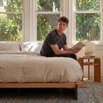 yechen king wood platform bed frame, king size on a desk or shelf