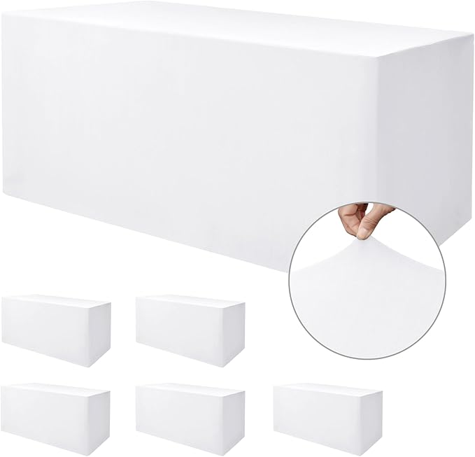 Nasitos Spandex Fitted Table Clothes, 6 Pack by Nasitoshomedecor