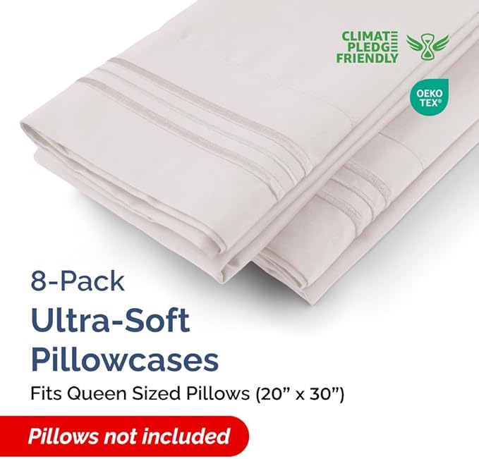 Queen Pillow Cases Set of 8 - Image 2