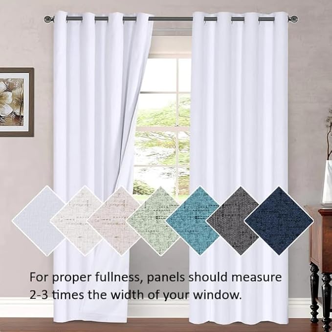 H.VERSAILTEX Linen Curtains Flax Linen Blended Curtain Panels - Image 9