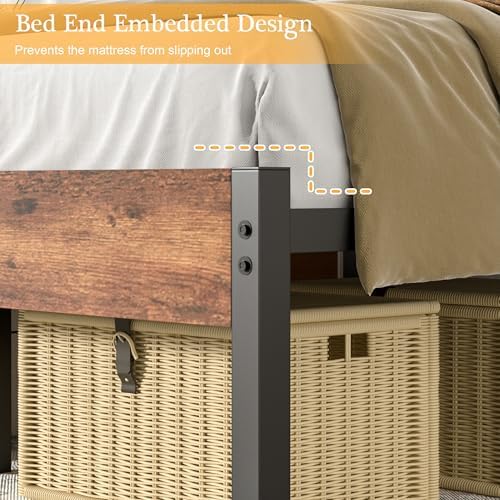 vecelo twin size bed frame - heavy-duty metal, package contents