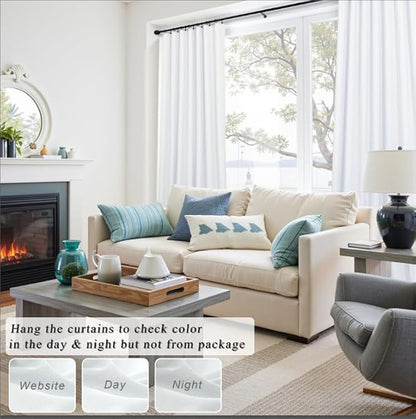 Blackout Curtains 92 Inches Long 2 Panels Set Modern Farmhouse Style Privacy - Image 8