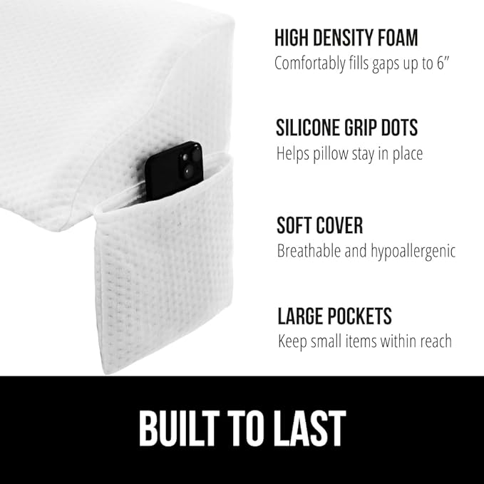GORILLA GRIP Patent Pending Bed Wedge Pillow Headboard Gap Filler, US Designed - Image 2