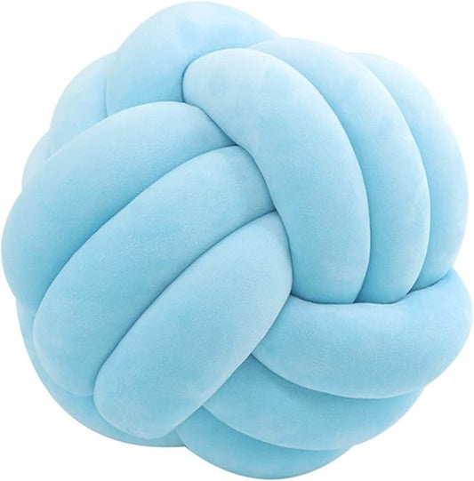 Round Throw Pillow, Soft Handmade Knot Ball Pillows, Home Decoration Pillow by Jackcsale