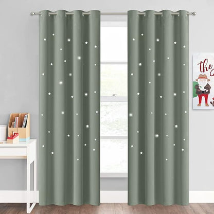 NICETOWN Kids Curtains for Bedroom Thermal Insulated Twinkle Star Curtains for by NICETOWN