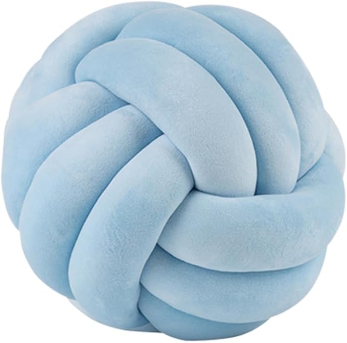 2 Pcs Knot Pillows, 8.7" Decorative Round Pillow Cushions - Image 7