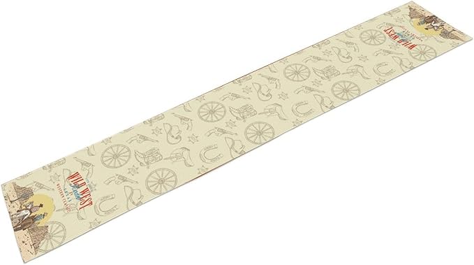 Western Cowboy Table Runner, Rustic Country Cowboy American Wild West Riding - Image 6
