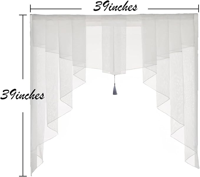 PearAge Swag Sheer Valance Curtains - Image 2