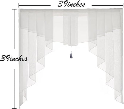 PearAge Swag Sheer Valance Curtains - Image 2