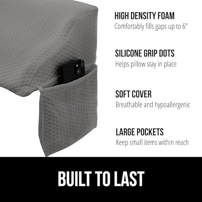 GORILLA GRIP Patent Pending King Bed Wedge Pillow Headboard Gap Filler - Image 2