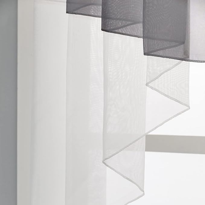 Swag Sheer Valance Curtains for Living Room, Valance for Farmhouse Windows - Image 6