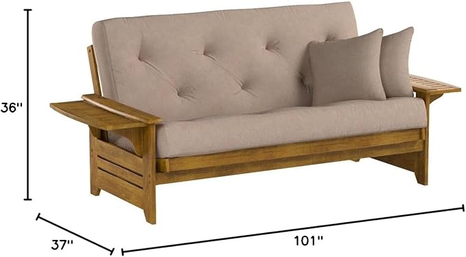 Nirvana Futons Brentwood Tray Arm Futon Sofabed Set - Image 3