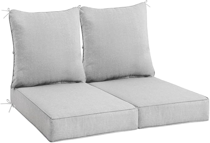 Sundale Outdoor Olefin Deep Seat Cushion Set of 2, Patio Chair Cushion and by SundaleOutdoor