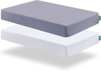 2 Pack Fitted Crib Sheets & 2 Pack Waterproof Crib Mattress Protectors - Image 5