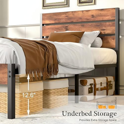 vecelo twin size bed frame - heavy-duty metal on a desk or shelf