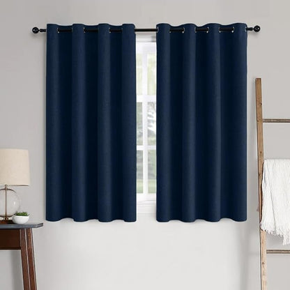 MIULEE Linen Textured Curtains Solid 100% Blackout by MIULEE