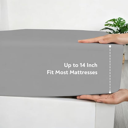 Twin Fitted Sheet Only, Super Soft & Cozy Twin Size Bed Sheets - Image 3