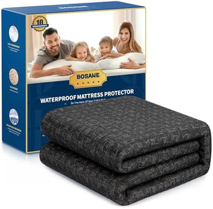 Premium 100% Waterproof King Mattress Protector, Breathable Cooling 3D Air by BOSANE