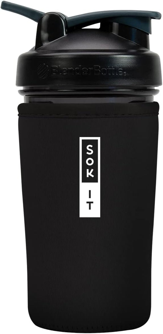 Sok It BotlSok Protein Blender Shaker Bottle Sleeve Insulated Neoprene Cover by SokIt