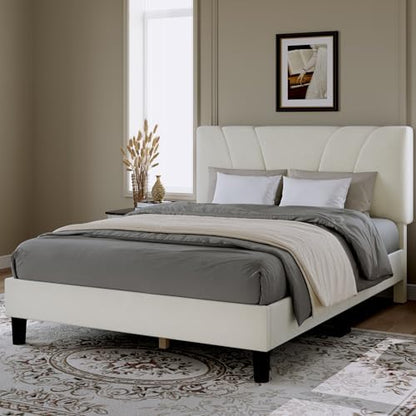 novilla queen bed frame, queen size bed frame, close-up detail