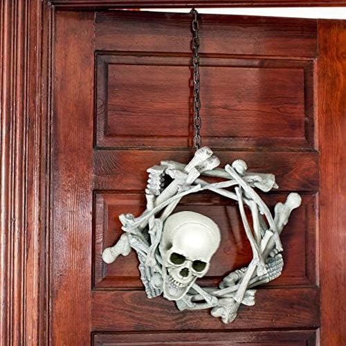 MOKRY PARTY Bag of Bones Halloween Life Size Skeleton Skull for Decoration and Spooky Graveyard 28 PCS