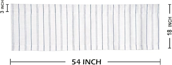 Faux Linen Striped Kitchen Valances - Image 7