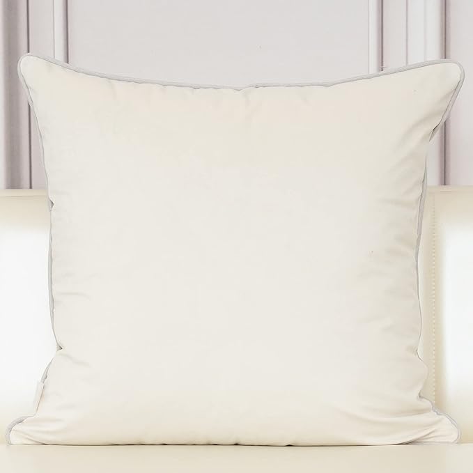 Aeckself European Floral Pillow Cover 20x20 Inch, Luxury Velvet Embroidered - Image 2