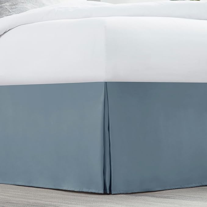 Nestl Stone Blue Bed Skirt King Size - Image 2