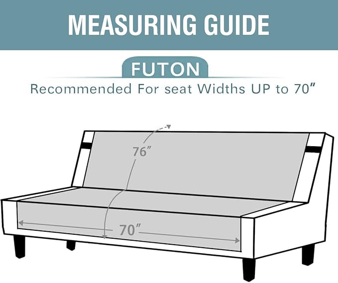 H.VERSAILTEX Reversible Futon Cover Water Repellent Armless Sofa Slipcover - Image 6