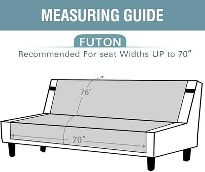 H.VERSAILTEX Reversible Futon Cover Water Repellent Armless Sofa Slipcover - Image 6