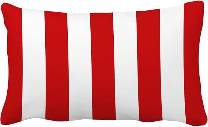 Leaveland Red and White Stripe Set of 2 12x20 Inch Cotton Polyester Throw - Image 6