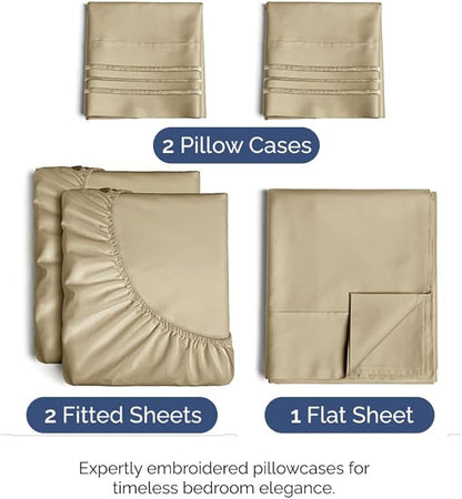 Split King Size 5 Piece Sheet Set - Image 2