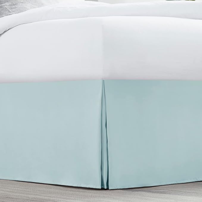 Nestl Light Baby Blue Twin XL Bed Skirt - Image 2