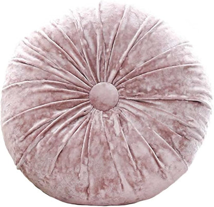 S_SSOY Round Throw Pillow for Couch Pumpkin Velvet Decorative Small Floor by S_SSOY