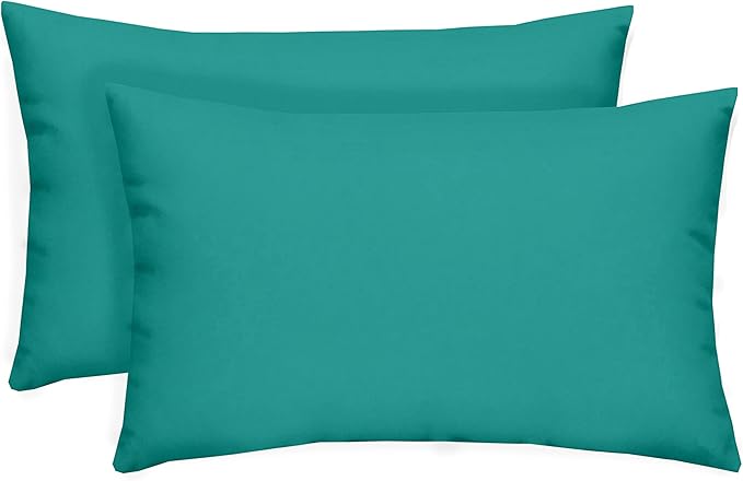 RSH DECOR: Lumbar Throw Pillows Set of 2 | 20” x 12" | All-Weather Spun Fabric by RSHDECOR